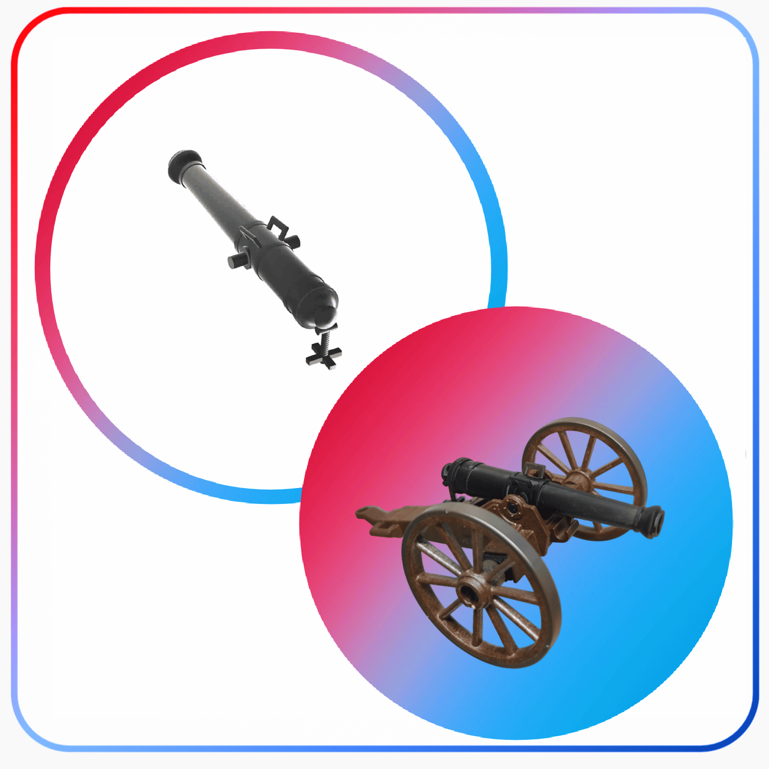 Tube réaliste pour canon Playmobil